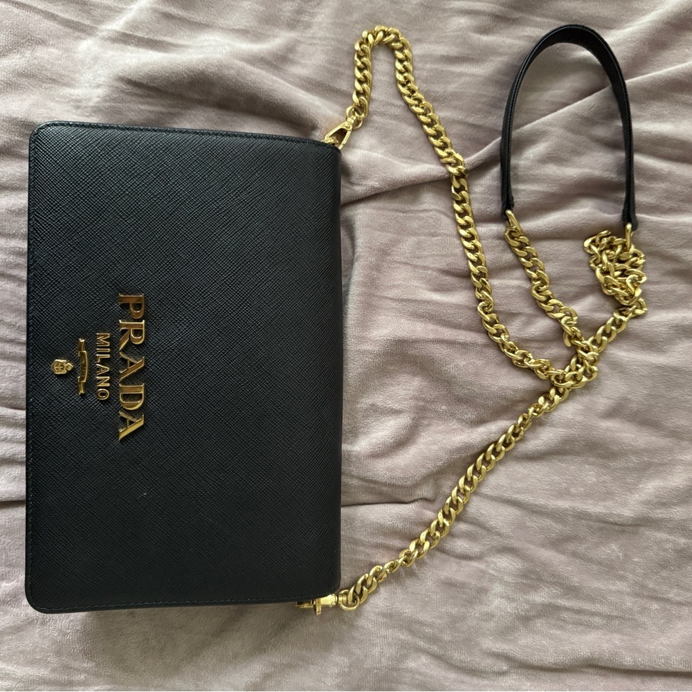 Prada Black Leather Crossbody Bag